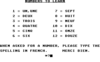 Franglais atari screenshot